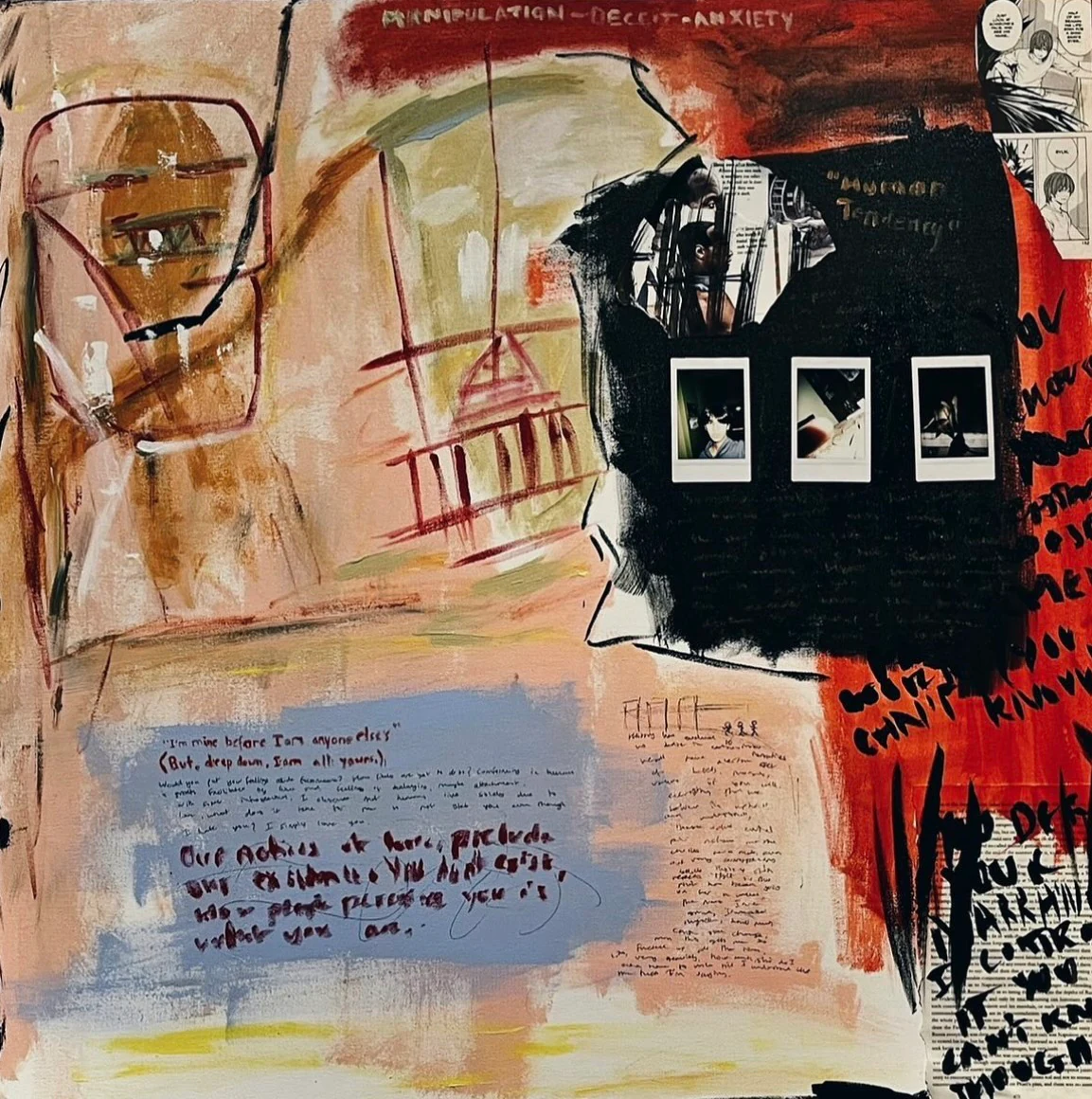 human temptation, Kunsh Sharma, 2023, Painting and collage
